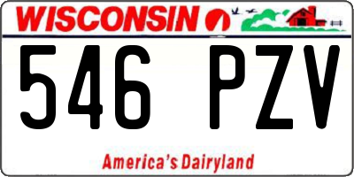 WI license plate 546PZV
