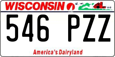 WI license plate 546PZZ