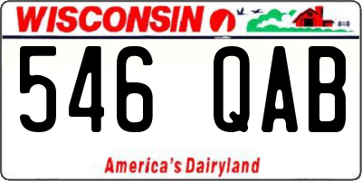 WI license plate 546QAB