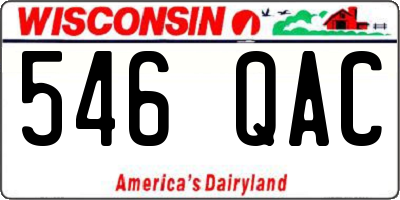 WI license plate 546QAC