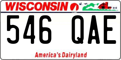 WI license plate 546QAE