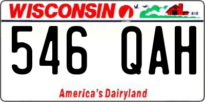 WI license plate 546QAH