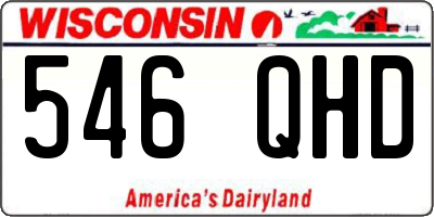 WI license plate 546QHD
