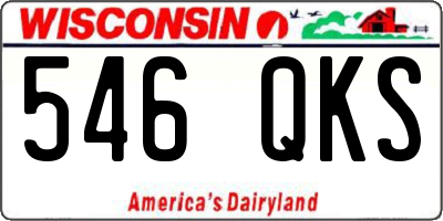 WI license plate 546QKS