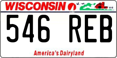 WI license plate 546REB