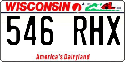 WI license plate 546RHX