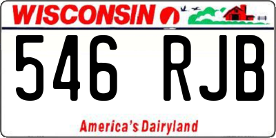 WI license plate 546RJB