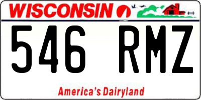 WI license plate 546RMZ