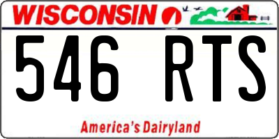 WI license plate 546RTS