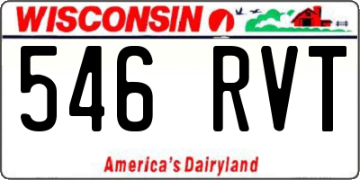 WI license plate 546RVT