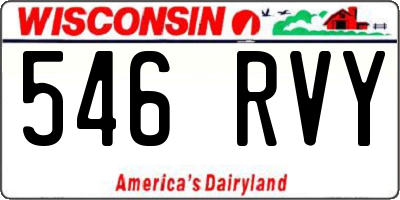WI license plate 546RVY