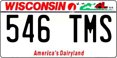 WI license plate 546TMS