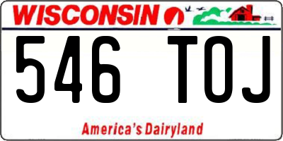WI license plate 546TOJ