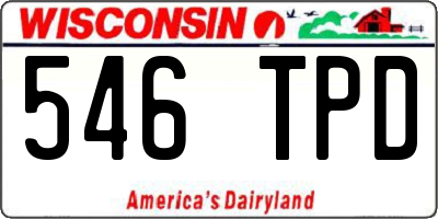 WI license plate 546TPD