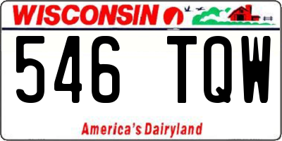 WI license plate 546TQW
