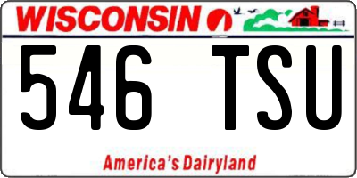 WI license plate 546TSU