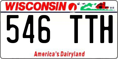 WI license plate 546TTH