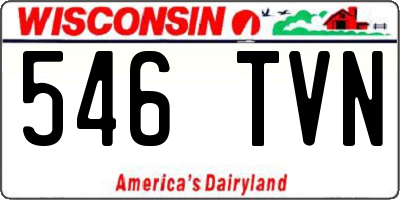 WI license plate 546TVN