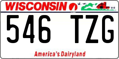 WI license plate 546TZG