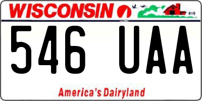 WI license plate 546UAA