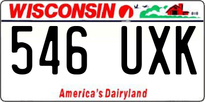 WI license plate 546UXK