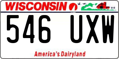 WI license plate 546UXW