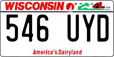 WI license plate 546UYD