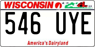 WI license plate 546UYE