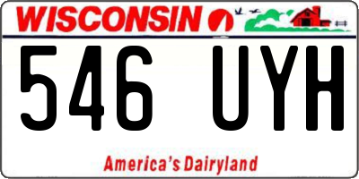WI license plate 546UYH