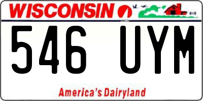 WI license plate 546UYM