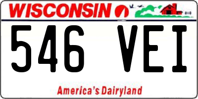 WI license plate 546VEI