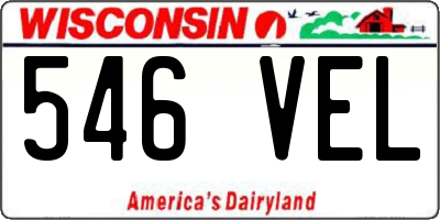 WI license plate 546VEL