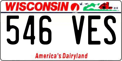 WI license plate 546VES