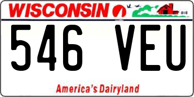 WI license plate 546VEU