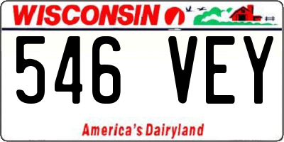 WI license plate 546VEY