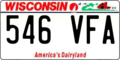 WI license plate 546VFA