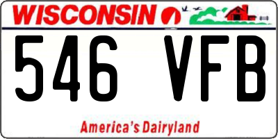 WI license plate 546VFB