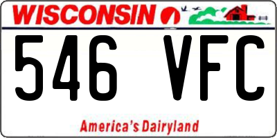 WI license plate 546VFC