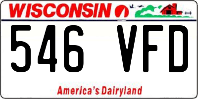 WI license plate 546VFD