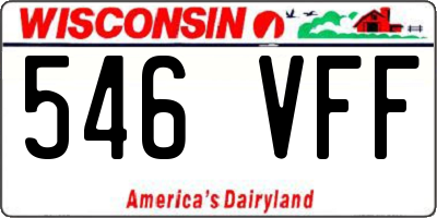 WI license plate 546VFF