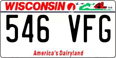 WI license plate 546VFG