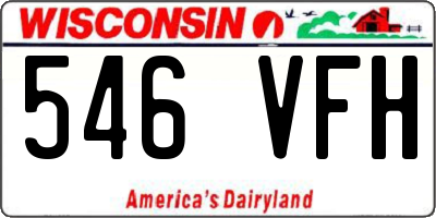 WI license plate 546VFH
