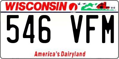 WI license plate 546VFM
