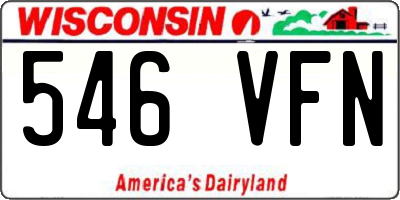 WI license plate 546VFN