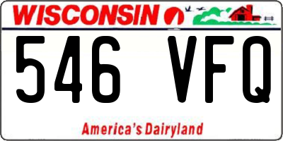 WI license plate 546VFQ