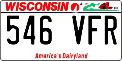 WI license plate 546VFR