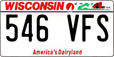 WI license plate 546VFS