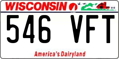 WI license plate 546VFT