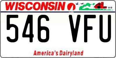 WI license plate 546VFU