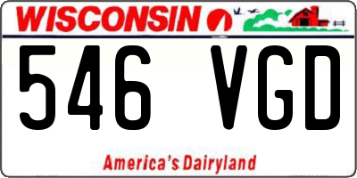 WI license plate 546VGD